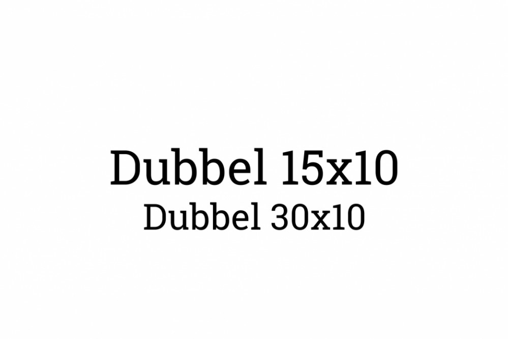 30x10 (Dubbel) voor