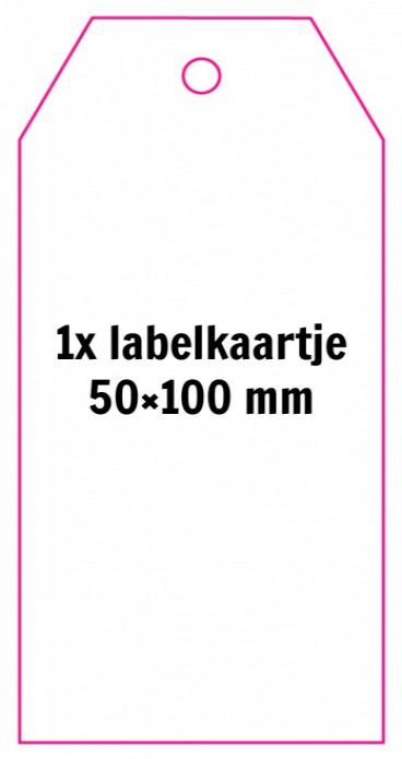 1x labelkaartje 50×100 mm voor