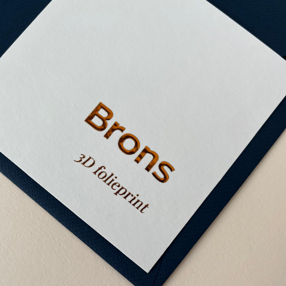 Staal 3D folieprint brons