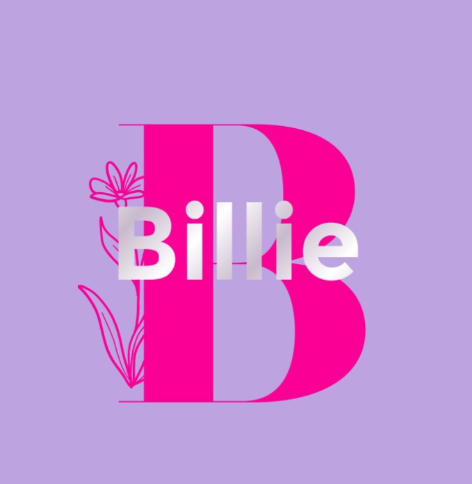 Fluoriserend geboortekaartje met neon roze voor Billie