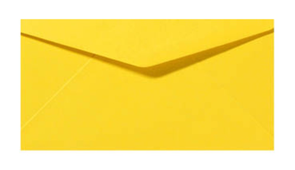 Envelop geel 21x10cm