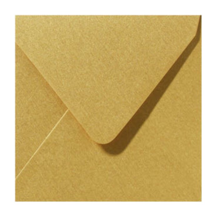 Envelop metallic goud 14x14cm