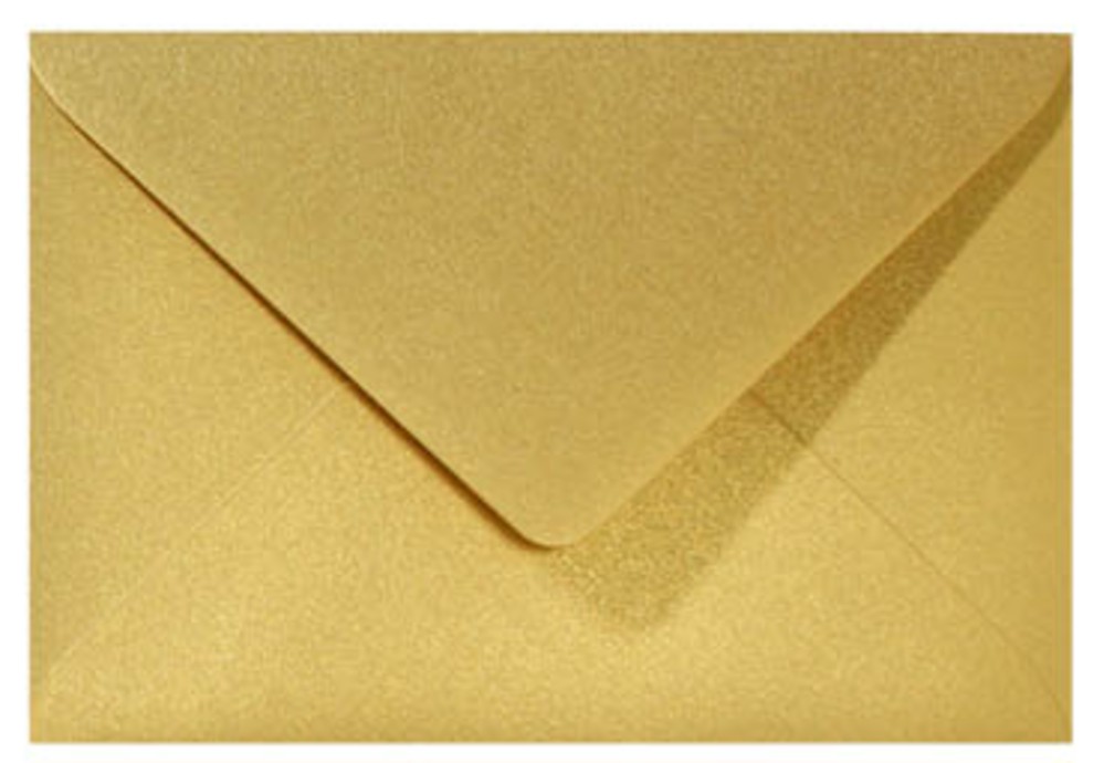 Envelop metallic goud 18x12cm