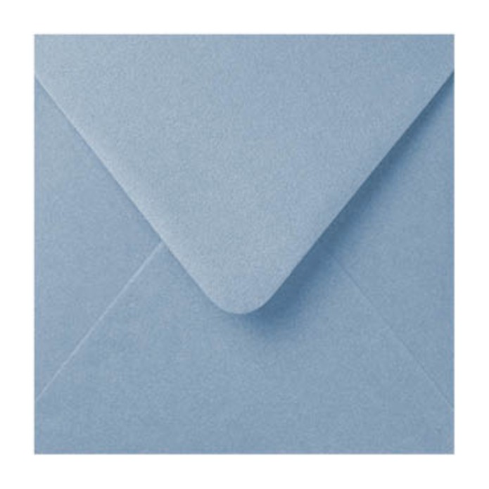 Envelop metallic ijsblauw 13x13cm