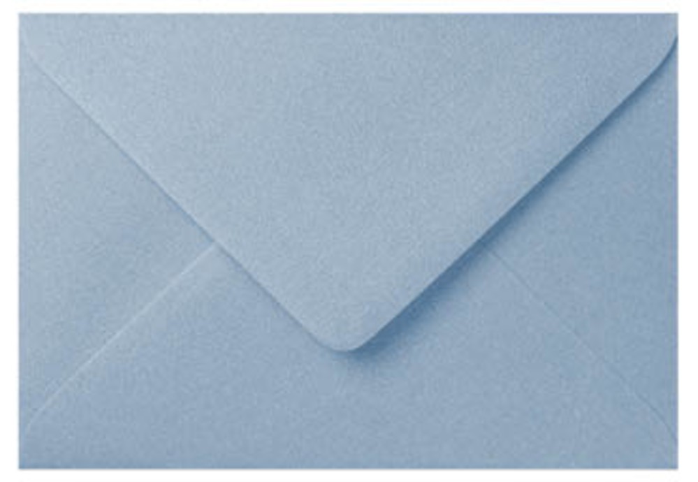 Envelop metallic ijsblauw 17x11cm
