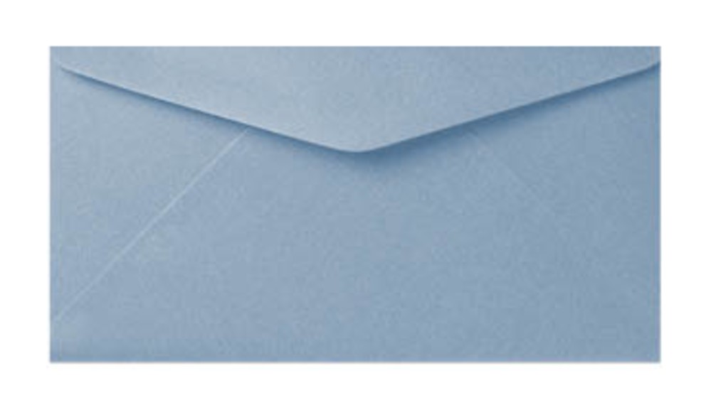 Envelop metallic ijsblauw 22x11cm