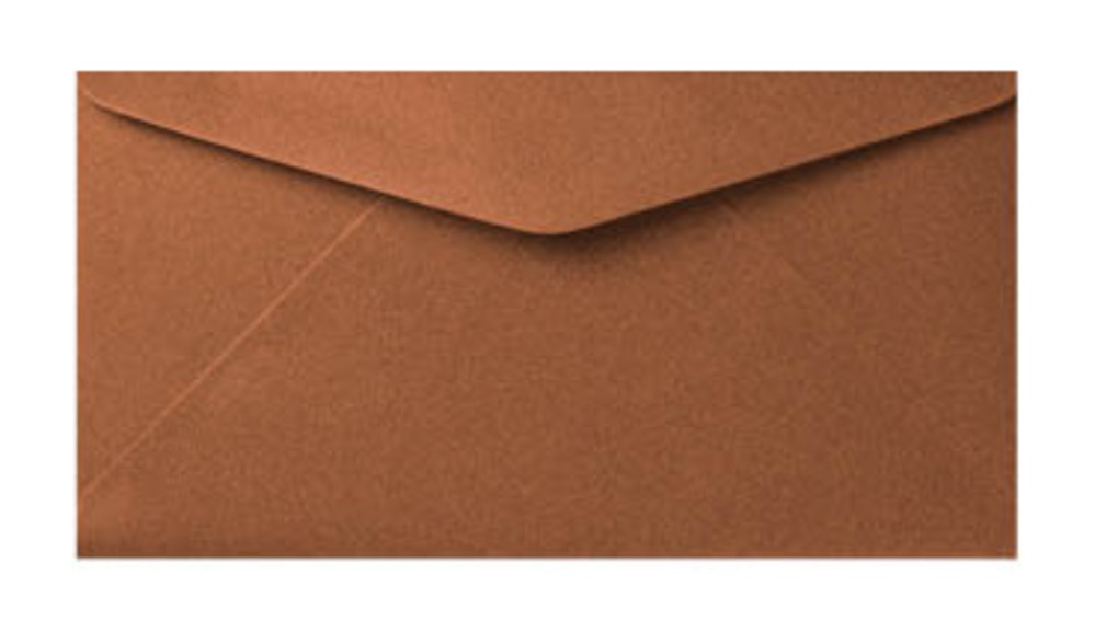 Envelop metallic koper 21x10cm