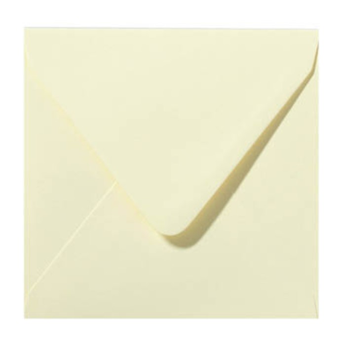 Envelop zacht geel 14x14cm