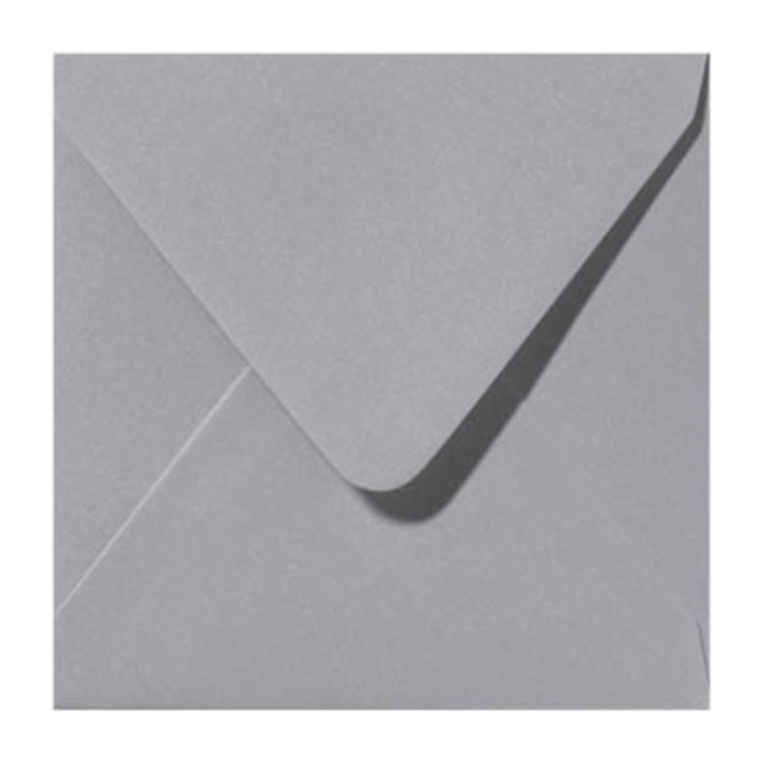 Envelop metallic zilver 13x13cm