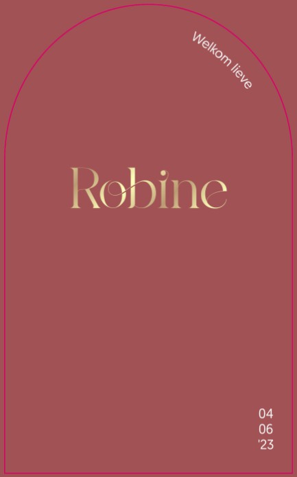 Geboortekaartje in bijzondere vorm voor Robine