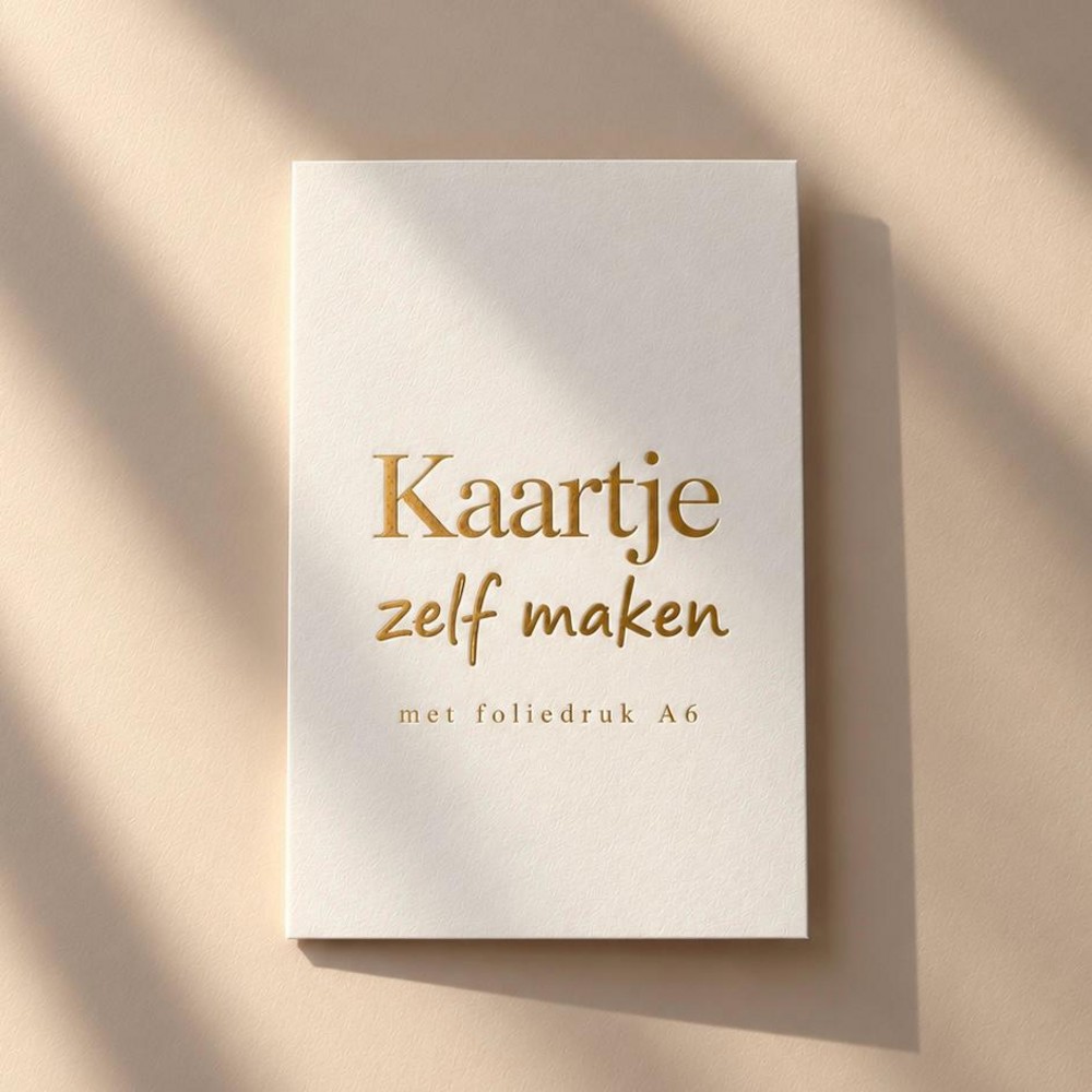 Kaartje zelf maken 10,5x14,8 - Enkel staand met folie