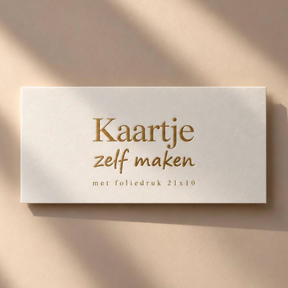 Kaartje zelf maken 21x10 - Enkel liggend met folie