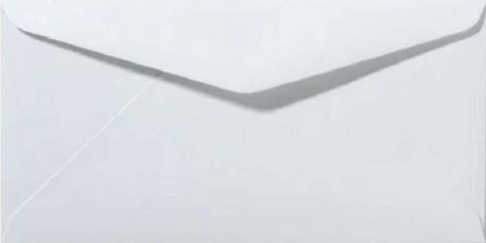 Envelop wit langwerpig 11x22 cm