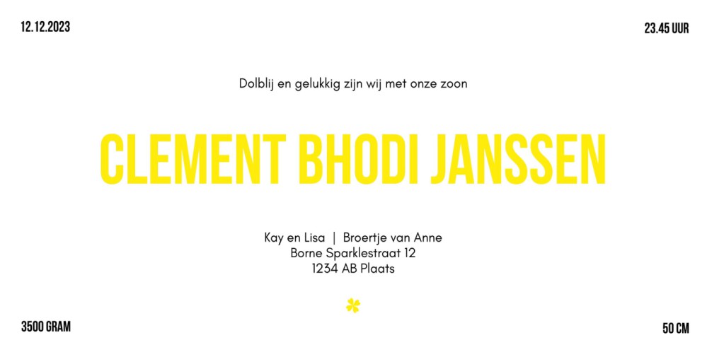 kaart achterzijde
