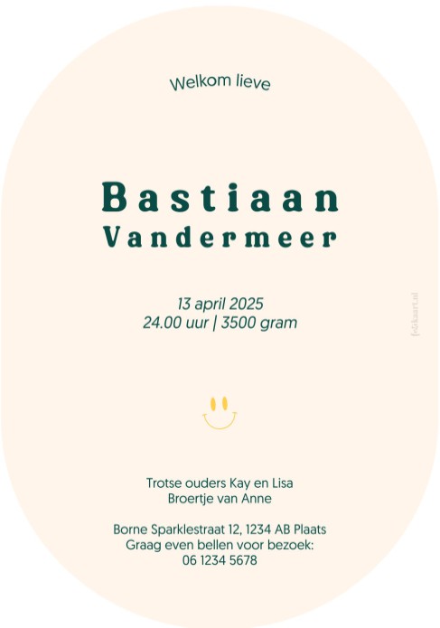 kaart achterzijde