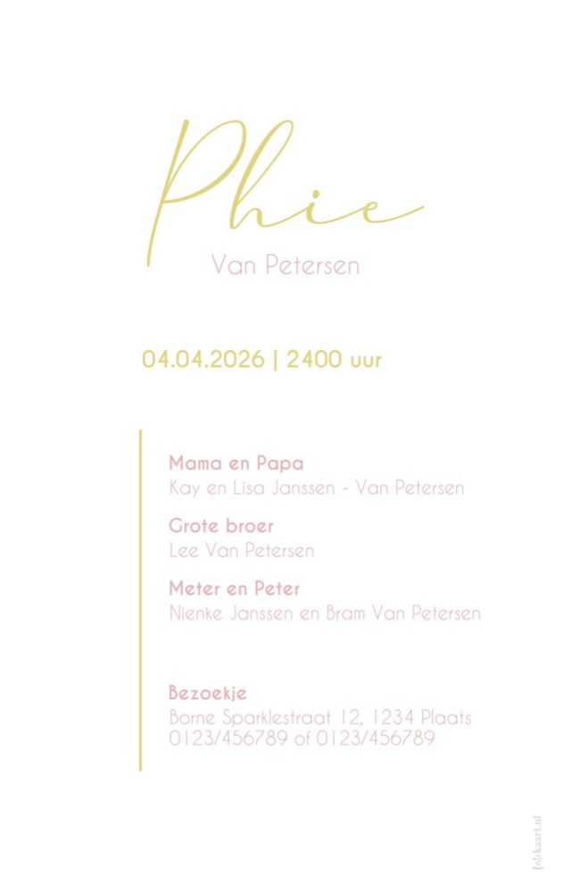 kaart achterzijde