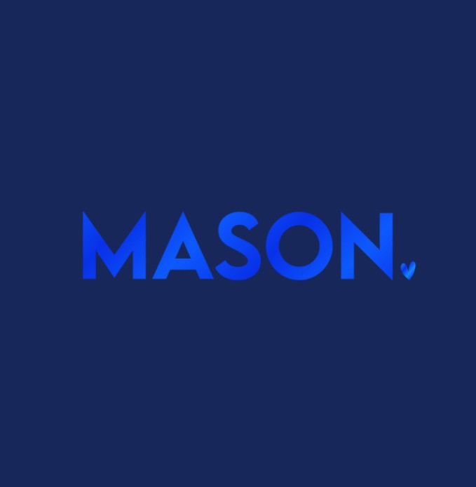 Elegant blauw geboortekaartje voor Mason