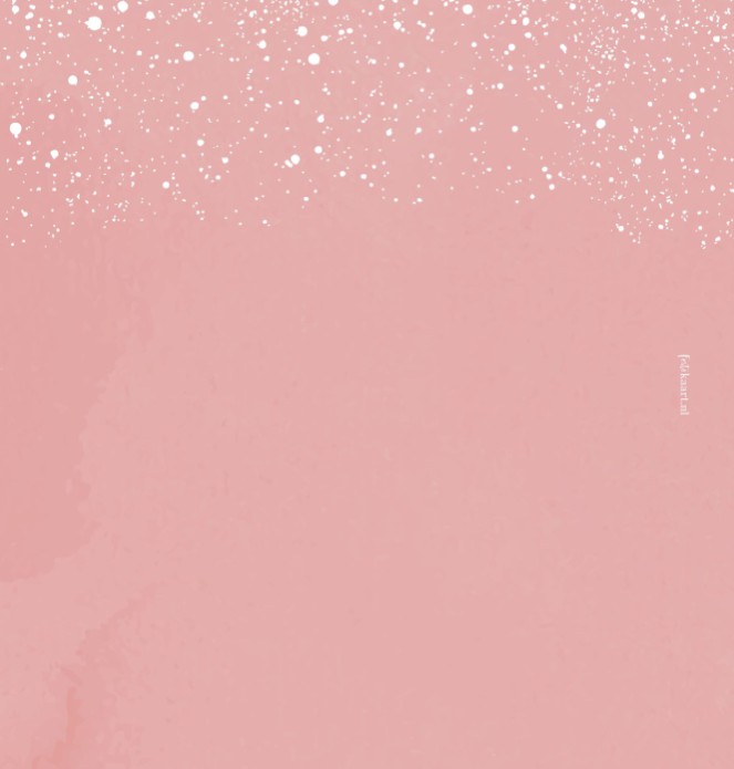 Waterverf geboortekaartje in lief roze met gouden naam