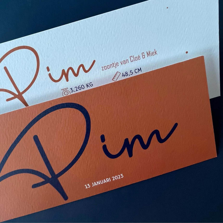 Reliëfpapier + print | Origineel kaartje Faas